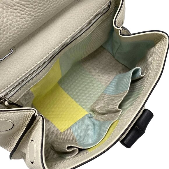 GUCCI Bamboo Classic Cream Leather Handbag bran615-100325 - Picture 9 of 14